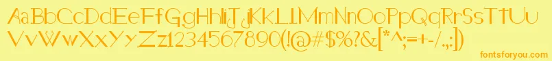 Holitter Halfimp Font – Orange Fonts on Yellow Background