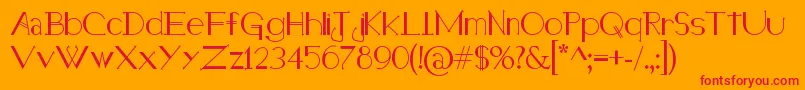 Holitter Halfimp Font – Red Fonts on Orange Background