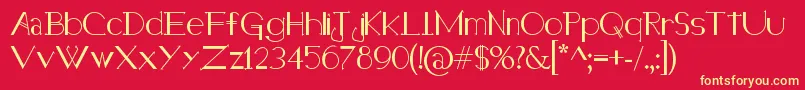 Holitter Halfimp Font – Yellow Fonts on Red Background