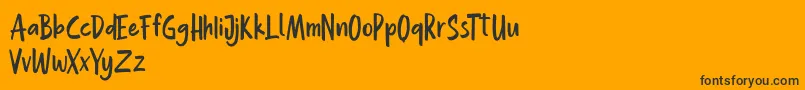 Hollaboi FREE-Schriftart – Schwarze Schriften auf orangefarbenem Hintergrund