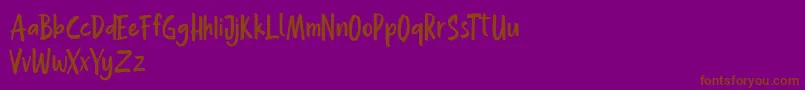 Hollaboi FREE Font – Brown Fonts on Purple Background