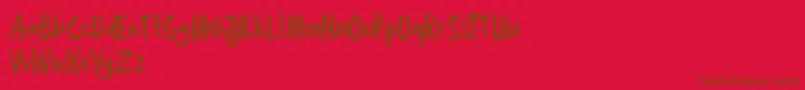 Hollaboi FREE Font – Brown Fonts on Red Background