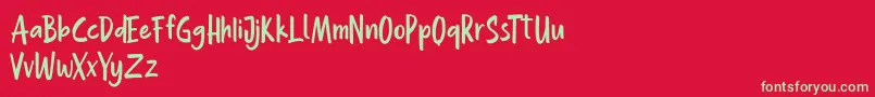 Hollaboi FREE Font – Green Fonts on Red Background