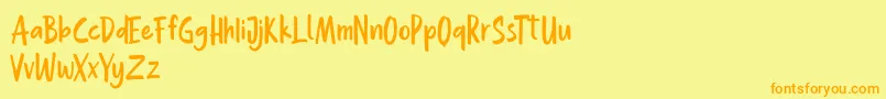 Police Hollaboi FREE – polices orange sur fond jaune