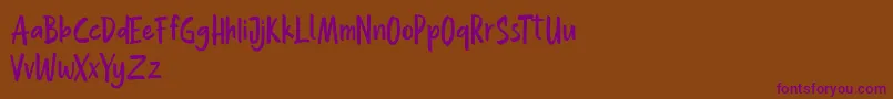 Hollaboi FREE Font – Purple Fonts on Brown Background