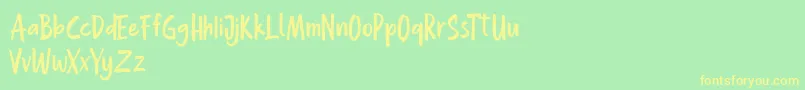 Hollaboi FREE Font – Yellow Fonts on Green Background