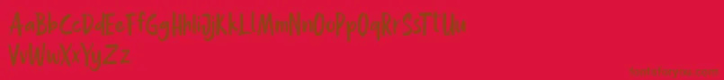 Шрифт Hollaboi FREE – коричневые шрифты на красном фоне