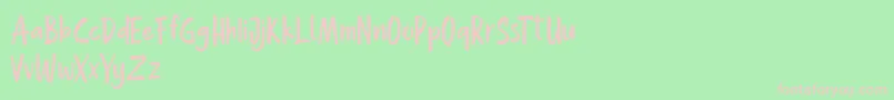 Hollaboi FREE Font – Pink Fonts on Green Background