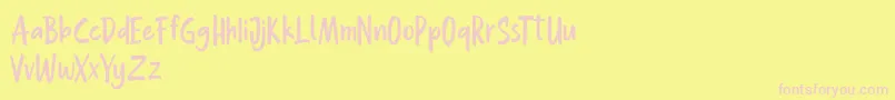 Hollaboi FREE Font – Pink Fonts on Yellow Background