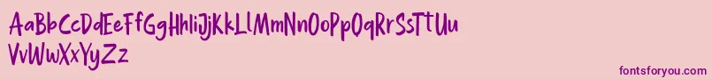 Hollaboi FREE Font – Purple Fonts on Pink Background