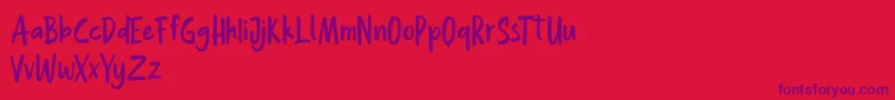Hollaboi FREE Font – Purple Fonts on Red Background