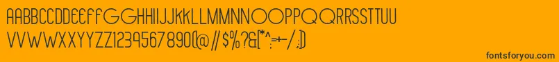 Hollen amare sans   DEMO-Schriftart – Schwarze Schriften auf orangefarbenem Hintergrund