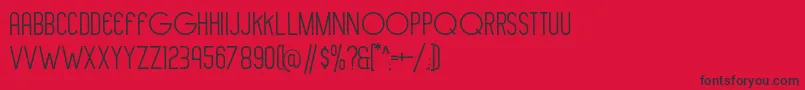 Hollen amare sans   DEMO Font – Black Fonts on Red Background