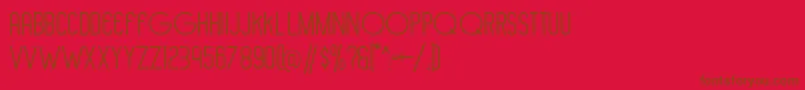 Hollen amare sans   DEMO Font – Brown Fonts on Red Background