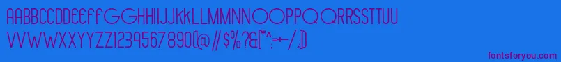 Hollen amare sans   DEMO Font – Purple Fonts on Blue Background
