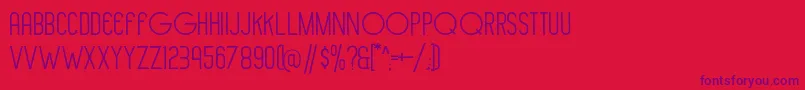 Hollen amare sans   DEMO Font – Purple Fonts on Red Background