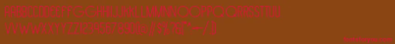 Hollen amare sans   DEMO Font – Red Fonts on Brown Background
