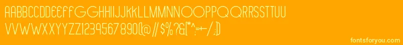 フォントHollen amare sans   DEMO – オレンジの背景に黄色の文字