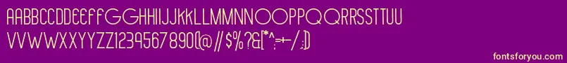 Hollen amare sans   DEMO Font – Yellow Fonts on Purple Background