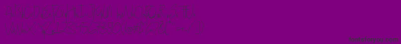 Hollen amare script   DEMO-Schriftart – Schwarze Schriften auf violettem Hintergrund