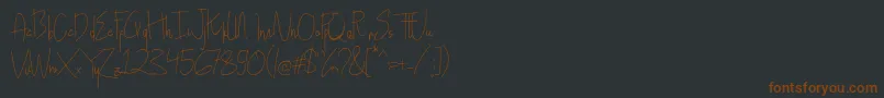 フォントHollen amare script   DEMO – 黒い背景に茶色のフォント