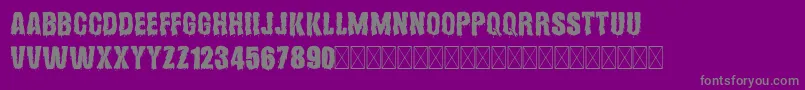 Hollows Font – Gray Fonts on Purple Background