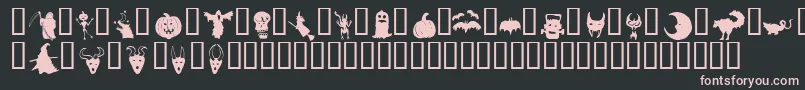 HollowWeenie Bats Font – Pink Fonts on Black Background