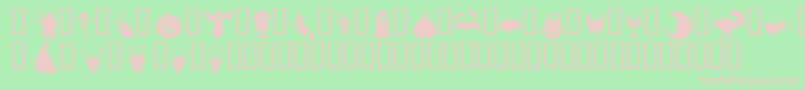 HollowWeenie Bats Font – Pink Fonts on Green Background