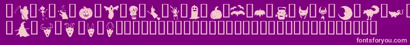HollowWeenie Bats Font – Pink Fonts on Purple Background