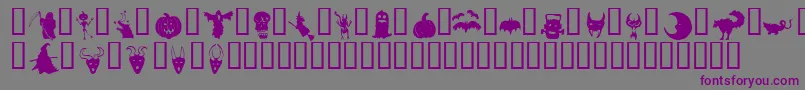 Шрифт HollowWeenie Bats – фиолетовые шрифты на сером фоне