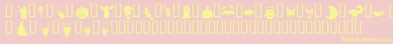HollowWeenie Bats Font – Yellow Fonts on Pink Background