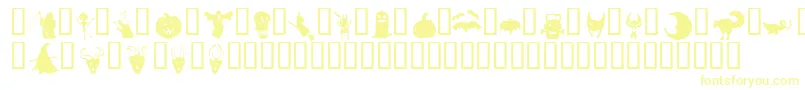 HollowWeenie Bats-fontti – keltaiset fontit