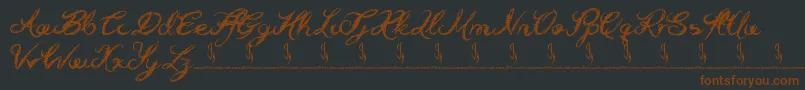 Holly Hood-fontti – ruskeat fontit mustalla taustalla