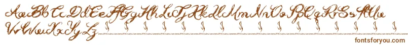 Шрифт Holly Hood – коричневые шрифты на белом фоне