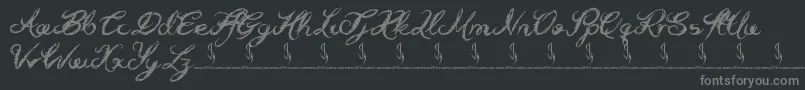 Holly Hood Font – Gray Fonts on Black Background