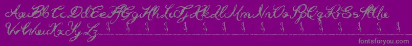 Holly Hood Font – Gray Fonts on Purple Background