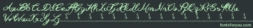 Holly Hood Font – Green Fonts on Black Background