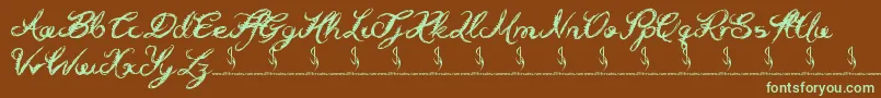 Holly Hood Font – Green Fonts on Brown Background