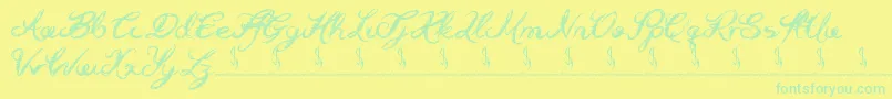 Holly Hood Font – Green Fonts on Yellow Background