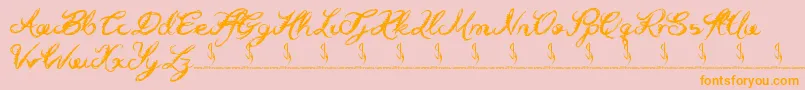 Holly Hood Font – Orange Fonts on Pink Background