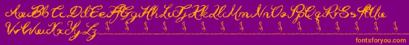 Holly Hood Font – Orange Fonts on Purple Background