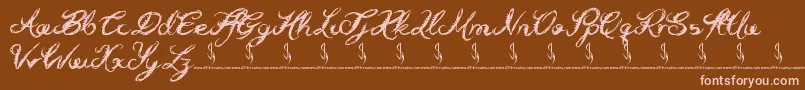 Holly Hood Font – Pink Fonts on Brown Background