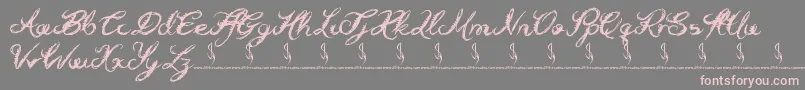 Holly Hood Font – Pink Fonts on Gray Background