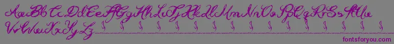 Шрифт Holly Hood – фиолетовые шрифты на сером фоне