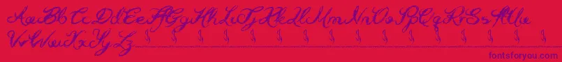 Holly Hood Font – Purple Fonts on Red Background