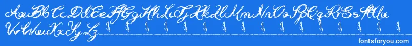 Holly Hood Font – White Fonts on Blue Background
