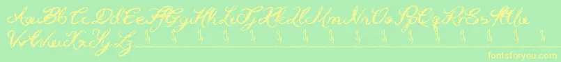 Holly Hood Font – Yellow Fonts on Green Background