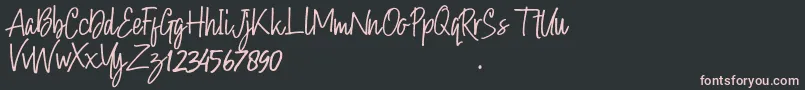 Hollybear Font – Pink Fonts on Black Background
