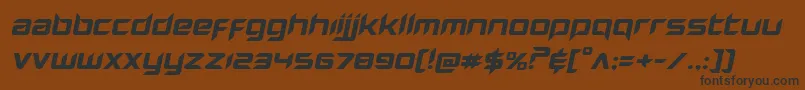 Hollowpointexpandital Font – Black Fonts on Brown Background