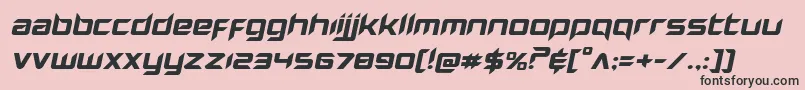 Hollowpointexpandital Font – Black Fonts on Pink Background